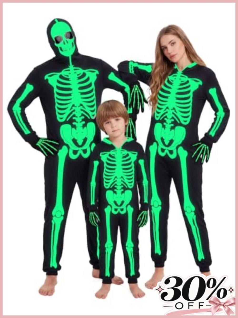 SOMSOC Skeleton Costume Glow in the Dark Polyester Jumpsuit Onesie with Gloves